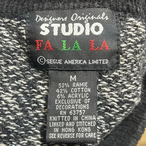 NWT Designer Originals Scottie Dog Holiday Knit Cardigan Sweater Sz M Embroidery - Picture 8 of 9